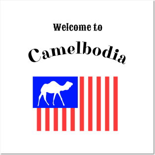 Welcome to Camelbodia - Funny Camel Flag Design Posters and Art